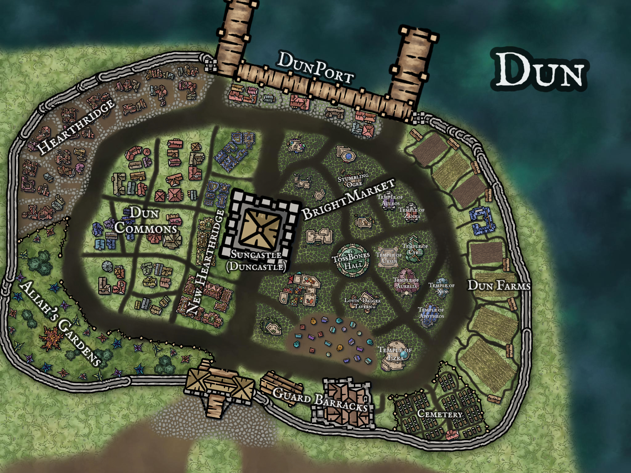 The port city of Dun.